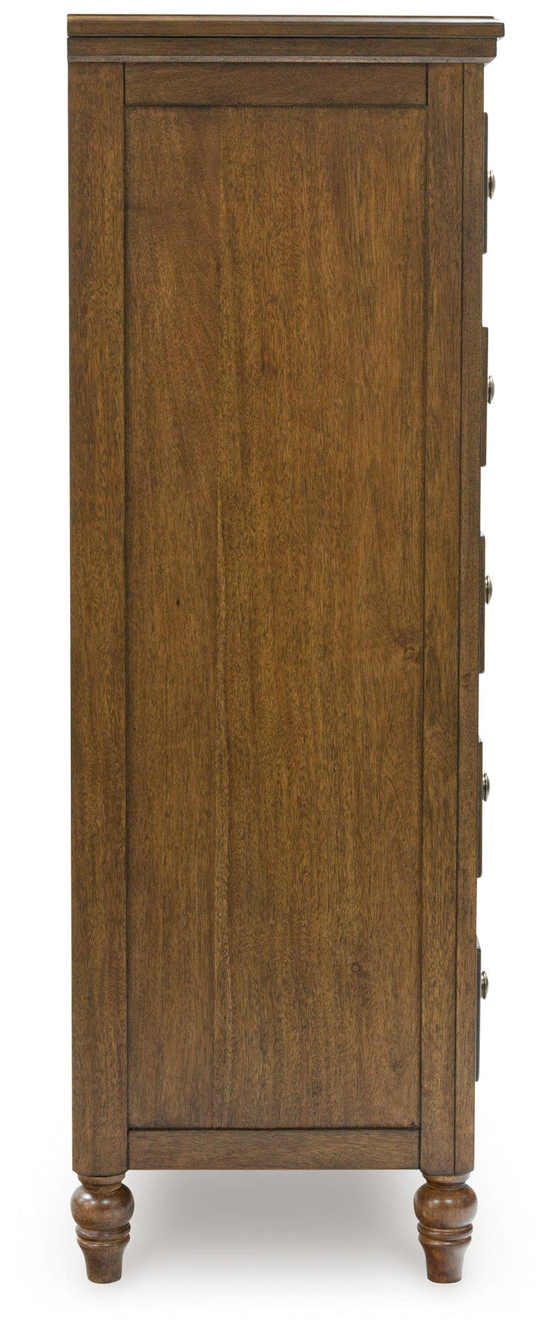 Sturlayne King Upholstered Panel Bed with Mirrored Dresser and Chest in Brown from Ashley - Luna Furniture