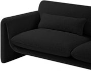 Stylus 64" Boucle Fabric Upholstered Loveseat in Black - 198Black-L