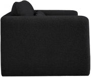 Stylus 64" Boucle Fabric Upholstered Loveseat in Black - 198Black-L
