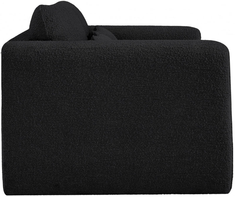 Stylus 64" Boucle Fabric Upholstered Loveseat in Black - 198Black-L