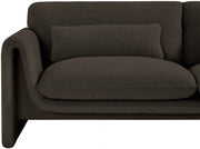 Stylus 64" Boucle Fabric Upholstered Loveseat in Brown - 198Brown-L