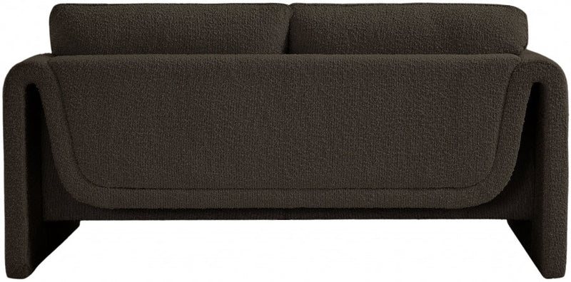 Stylus 64" Boucle Fabric Upholstered Loveseat in Brown - 198Brown-L