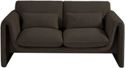 Stylus 64" Boucle Fabric Upholstered Loveseat in Brown - 198Brown-L