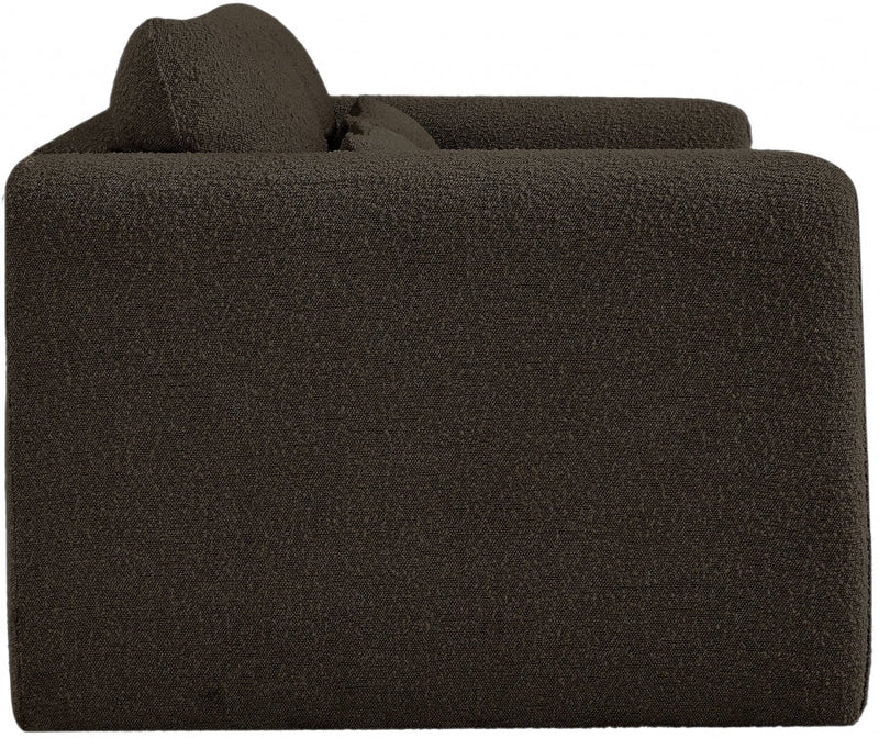 Stylus 64" Boucle Fabric Upholstered Loveseat in Brown - 198Brown-L