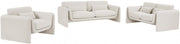 Stylus 64" Boucle Fabric Upholstered Loveseat in Cream - 198Cream-L
