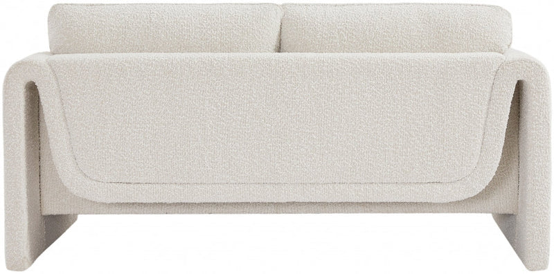 Stylus 64" Boucle Fabric Upholstered Loveseat in Cream - 198Cream-L