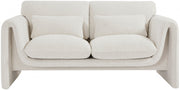 Stylus 64" Boucle Fabric Upholstered Loveseat in Cream - 198Cream-L