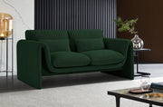 Stylus 64" Boucle Fabric Upholstered Loveseat in Green - 198Green-L