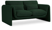 Stylus 64" Boucle Fabric Upholstered Loveseat in Green - 198Green-L