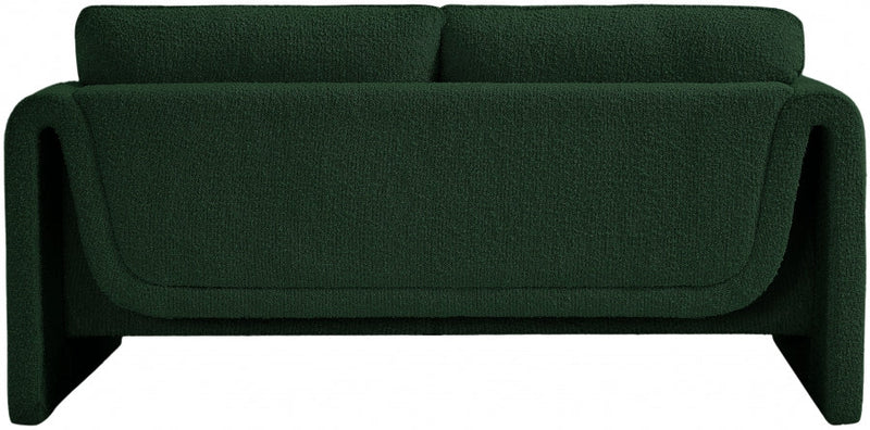 Stylus 64" Boucle Fabric Upholstered Loveseat in Green - 198Green-L