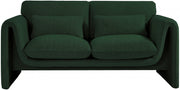 Stylus 64" Boucle Fabric Upholstered Loveseat in Green - 198Green-L