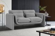 Stylus 64" Boucle Fabric Upholstered Loveseat in Grey - 198Grey-L