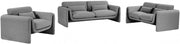 Stylus 64" Boucle Fabric Upholstered Loveseat in Grey - 198Grey-L