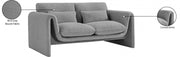 Stylus 64" Boucle Fabric Upholstered Loveseat in Grey - 198Grey-L