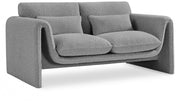 Stylus 64" Boucle Fabric Upholstered Loveseat in Grey - 198Grey-L