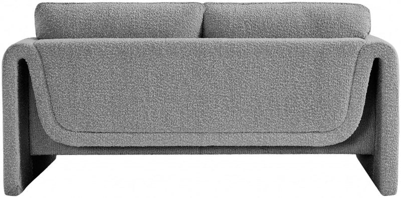 Stylus 64" Boucle Fabric Upholstered Loveseat in Grey - 198Grey-L