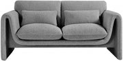Stylus 64" Boucle Fabric Upholstered Loveseat in Grey - 198Grey-L
