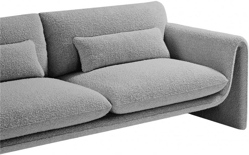 Stylus 64" Boucle Fabric Upholstered Loveseat in Grey - 198Grey-L