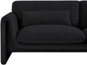 Stylus 86" Boucle Fabric Upholstered Sofa in Black - 198Black-S