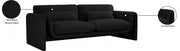 Stylus 86" Boucle Fabric Upholstered Sofa in Black - 198Black-S
