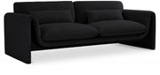 Stylus 86" Boucle Fabric Upholstered Sofa in Black - 198Black-S
