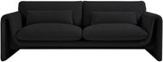 Stylus 86" Boucle Fabric Upholstered Sofa in Black - 198Black-S
