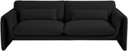 Stylus 86" Boucle Fabric Upholstered Sofa in Black - 198Black-S