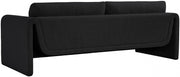 Stylus 86" Boucle Fabric Upholstered Sofa in Black - 198Black-S