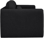 Stylus 86" Boucle Fabric Upholstered Sofa in Black - 198Black-S
