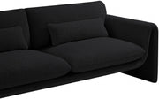 Stylus 86" Boucle Fabric Upholstered Sofa in Black - 198Black-S