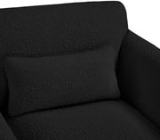 Stylus 86" Boucle Fabric Upholstered Sofa in Black - 198Black-S