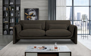 Stylus 86" Boucle Fabric Upholstered Sofa in Brown - 198Brown-S