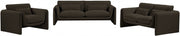Stylus 86" Boucle Fabric Upholstered Sofa in Brown - 198Brown-S