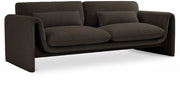 Stylus 86" Boucle Fabric Upholstered Sofa in Brown - 198Brown-S