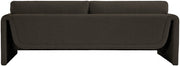 Stylus 86" Boucle Fabric Upholstered Sofa in Brown - 198Brown-S