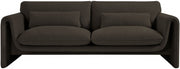 Stylus 86" Boucle Fabric Upholstered Sofa in Brown - 198Brown-S