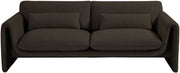 Stylus 86" Boucle Fabric Upholstered Sofa in Brown - 198Brown-S