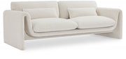 Stylus 86" Boucle Fabric Upholstered Sofa in Cream - 198Cream-S