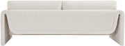 Stylus 86" Boucle Fabric Upholstered Sofa in Cream - 198Cream-S
