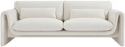 Stylus 86" Boucle Fabric Upholstered Sofa in Cream - 198Cream-S