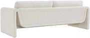 Stylus 86" Boucle Fabric Upholstered Sofa in Cream - 198Cream-S