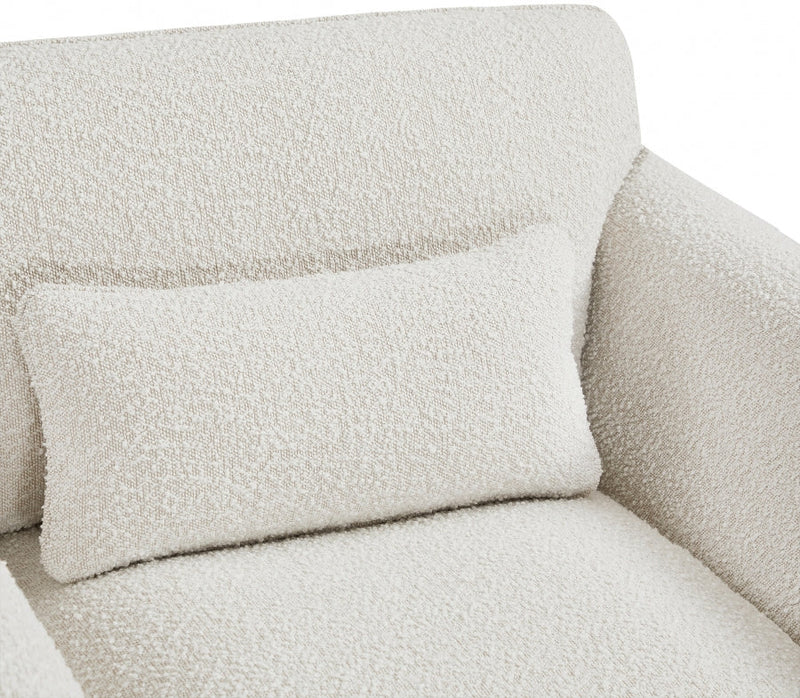 Stylus 86" Boucle Fabric Upholstered Sofa in Cream - 198Cream-S