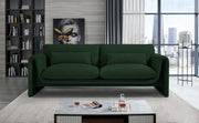 Stylus 86" Boucle Fabric Upholstered Sofa in Green - 198Green-S