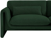 Stylus 86" Boucle Fabric Upholstered Sofa in Green - 198Green-S