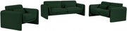 Stylus 86" Boucle Fabric Upholstered Sofa in Green - 198Green-S