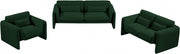Stylus 86" Boucle Fabric Upholstered Sofa in Green - 198Green-S