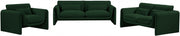 Stylus 86" Boucle Fabric Upholstered Sofa in Green - 198Green-S