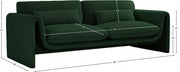 Stylus 86" Boucle Fabric Upholstered Sofa in Green - 198Green-S