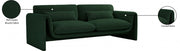 Stylus 86" Boucle Fabric Upholstered Sofa in Green - 198Green-S