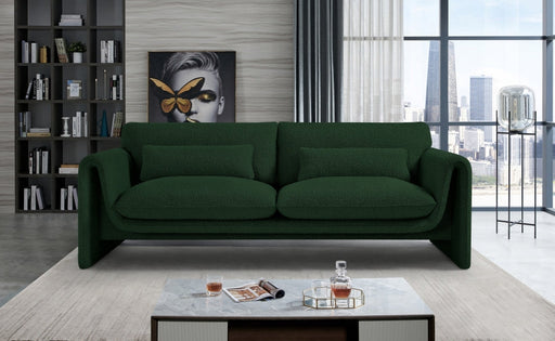Stylus 86" Boucle Fabric Upholstered Sofa in Green - 198Green-S